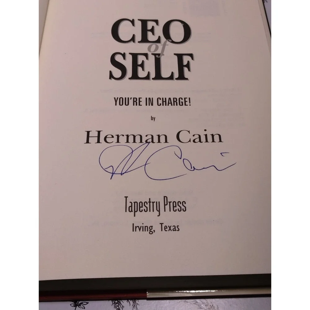 CEO of Self You're In Charge Herman Cain Signed‎ Hardcover Book